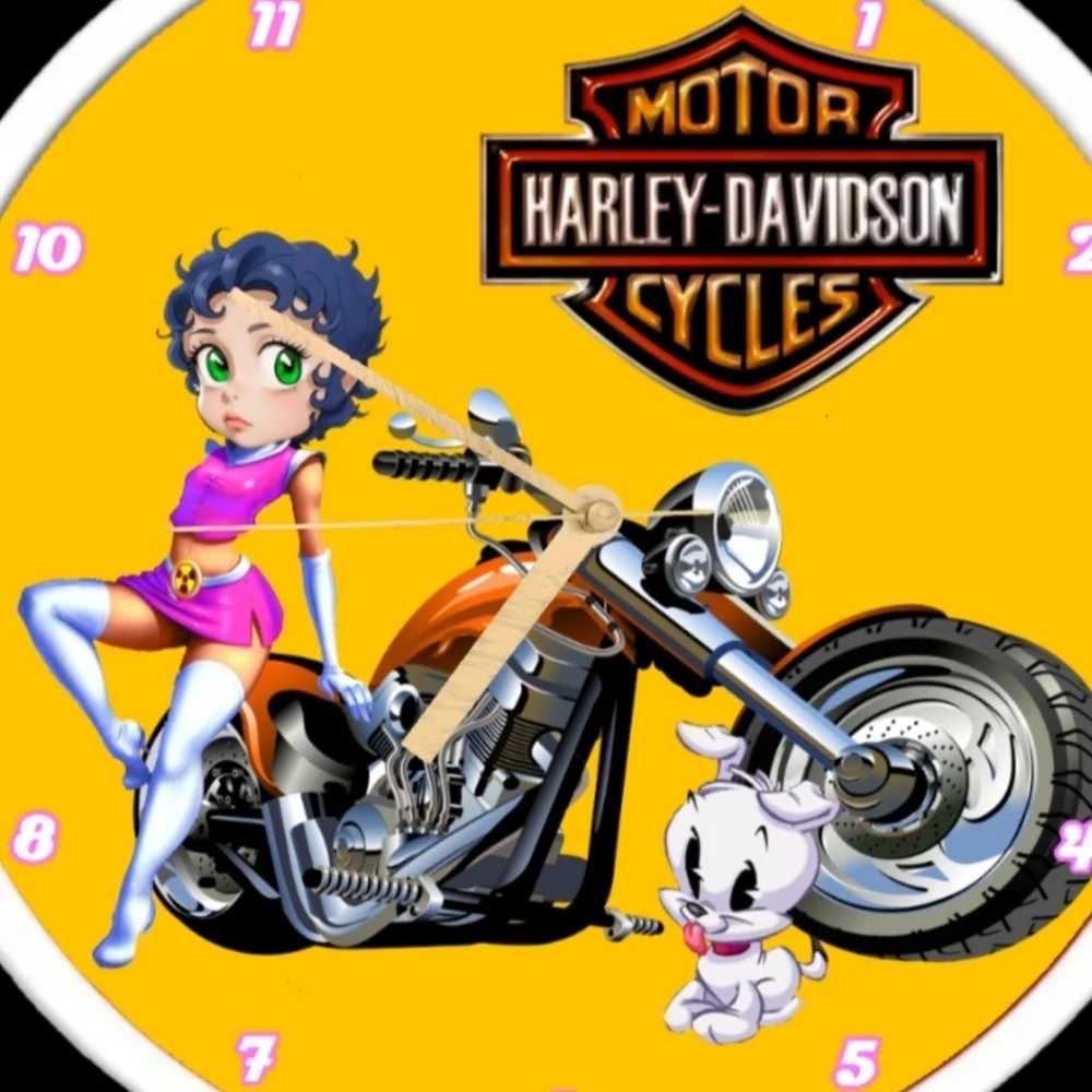 Harley Davidson Betty Boop clock